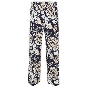 La Double J Wide-Leg Loose Pants With Boy Shirt Floral Print - NWT
